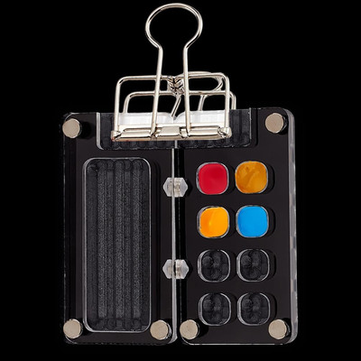 8 Raster Mini Aquarell Palette Portable Travel Paint Tray Box Skizzenbuch Palett