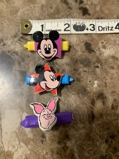 Vtg 90s Mickey Piglet Disney Hair Clip Barrette Set Of 3 Plastic USA