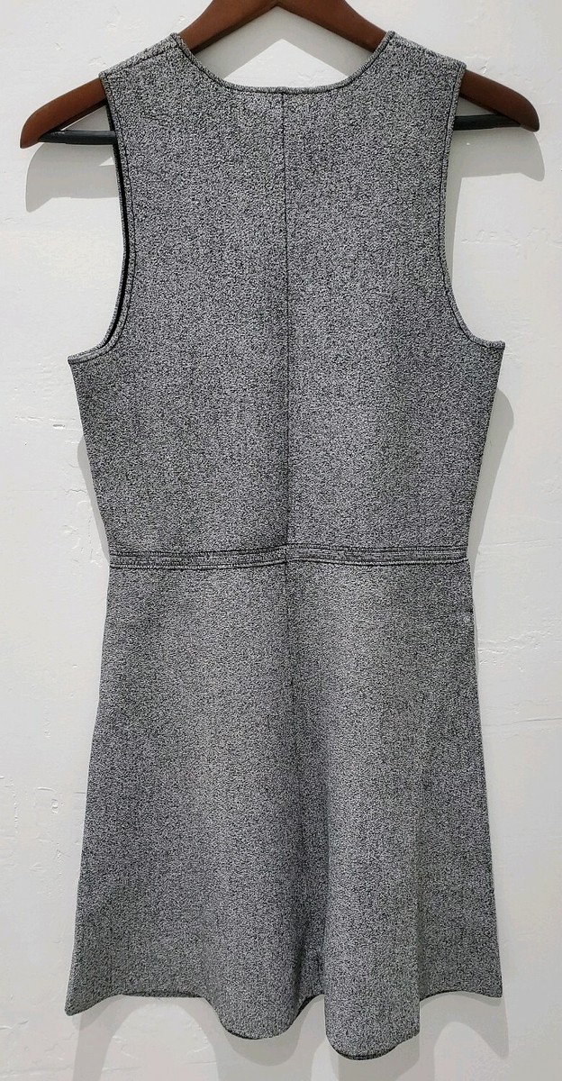 Theory Marled Flare Dress - Black & White - L