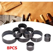 8 Pcs Round Leather Die Cutter Tool Hole Punch Cutter Craft Tool Kit With Mat