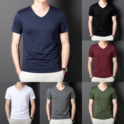 Herrenbluse Spitze Sommer Spitze T-Shirt Tee Trainieren Zur Seite Fahren