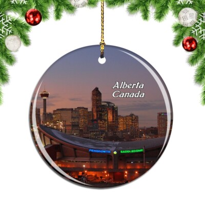 Canada Alberta Skyline Calgary Christmas ornament city travel souvenir