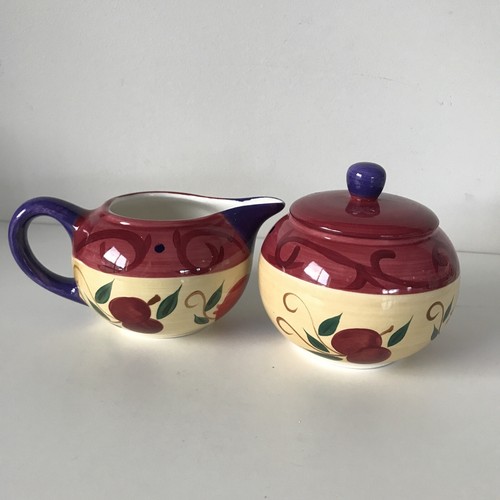 Living Art Granada Sugar Bowl With Lid And Creamer Jug