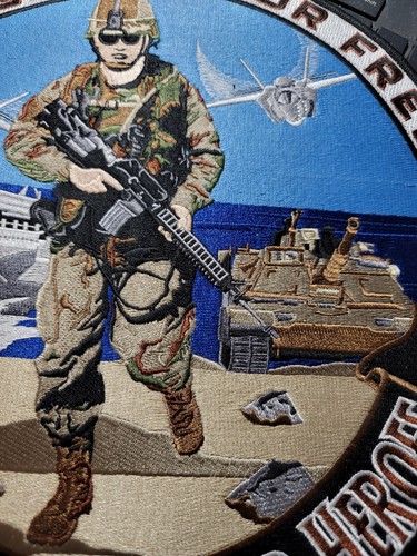 2 Big 12" Patches - Support Our Troops Military America Veteran - new - unused - Picture 9 of 12