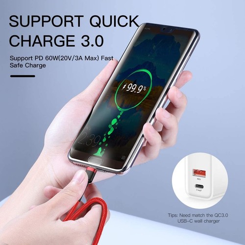 2m Baseus 60W USB Type C USB-C Data Sync Charger Cable QC PD Fast Quick Charge - Picture 14 of 15