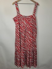Michael Kors Womens Soft Zebra Midi Geranium Dress Size XS