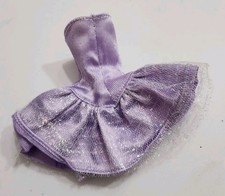 BARBIE DRESS LIGHT PURPLE STRAPLESS TULLE SKIRT SHORT FASHION CUTE DOLL CLOTHES