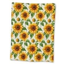 Sunny Sunflower Blanket, Soft Lightweight Flannel Throw 60 50 Inch Sunflower32