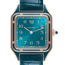 Cartier Santos Dumont Large Rose Gold Manual Mens Watch WGSA0098 Card