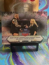 2021 Topps WWE Rainbow Foil Randy Orton Confronts Beth Phoenix #31
