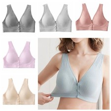 1PC Nursing Sleep Bras Maternity Underwear Women Button Front Lingerie