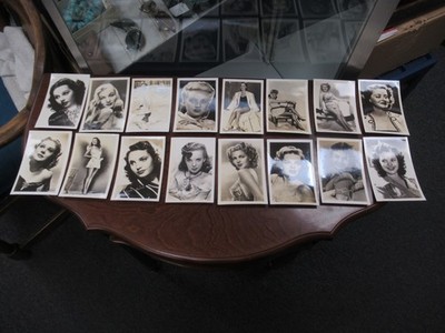 16 Vintage RPPC Real Photo Post Cards Female Movie Stars Temple Durbin J Garland