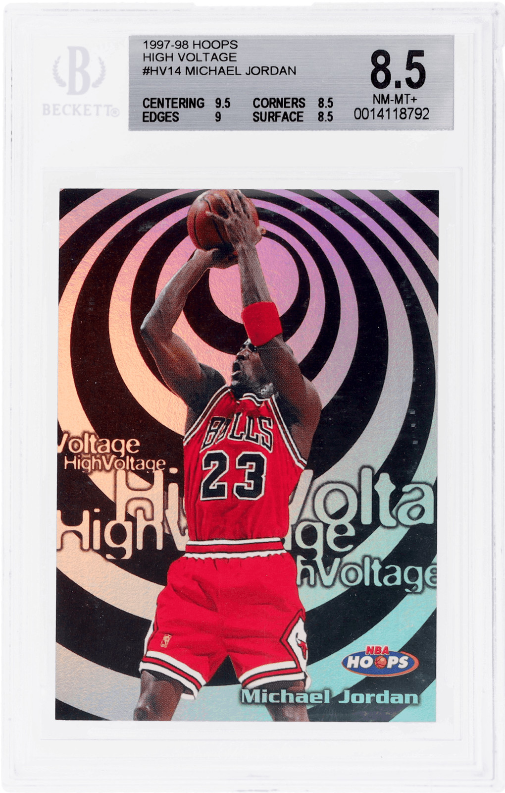 1997 Hoops Michael Jordan High Voltage #HV14 BGS 8.5