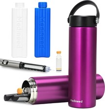 Insulin Cooler Travel Case TSA Approved, Refrigerated Medicine Purple