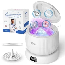Ultrasonic Retainer Cleaner, 50kHz Retainer Cleaner Machine for Dentures, Ali...