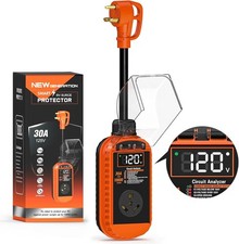 Smart RV Surge Protector 30 Amp with Auto Shutoff Reset 10000J 30 Amp Protector