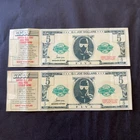 LOT OF 2 1990 MARVEL GI JOE SNAKE EYES OFFICIAL $5 COMBAT PAY CONTEST PROMO BILL