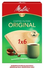 40 Melitta Aroma-Filtertüten '1x6', naturbraun
