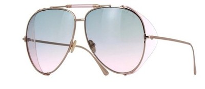 Tom Ford Sonnenbrille FT 0900 Jack02 28P roségold rosa blaue Gläser Unisex 62-11-140