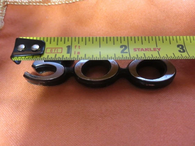 1970 Dodge Charger Coronet; 500 Rear Panel Emblem chrome original nos - Image 3 of 3