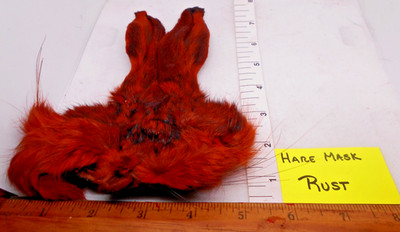 Dyed Hare's Mask for Dry Fly Tying - 1 Per Package