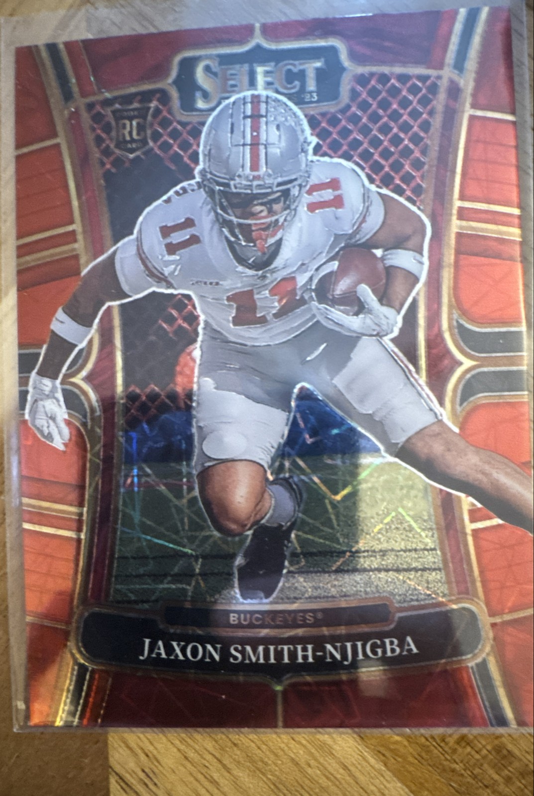 2023 Panini Select Draft Picks - Concourse Jaxon Smith-Njigba #7 Red Lazer Prizm