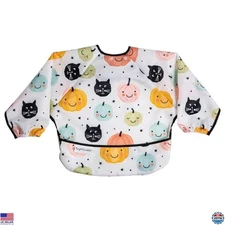 Tiny Twinkle Mess Proof Baby Bib,Waterproof Smock Baby Bib for Eating,Machine