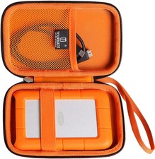 Hard Case Compatible for LaCie Rugged Mini 1TB/ 2TB/ 4TB/ Black  Orange