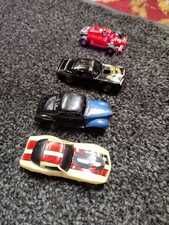 Lot Of 4 Vintage Slot Cars..Firebird...Coupe Body,Budweiser Race Car, Corvette