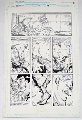 Lee Sullivan Original Art - Robocop Issue 17,  Page 9 - Marvel Comic Books