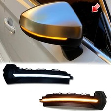 Hacreyatu Dynamic Sequential LED Side Mirror Turn Signal Light White