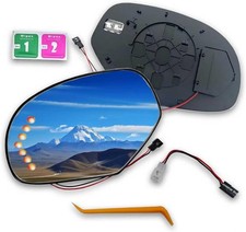 Driver Left Side Heated Mirror Glass Compatible with 2007-2014 Chevy Silverado S