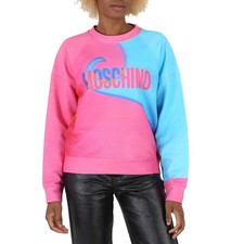 Moschino Ladies Projection Print Cotton Sweatshirt