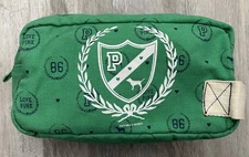 Victoria’s Secret PINK Green Makeup Bag Toiletry Pouch Pencil Case Travel
