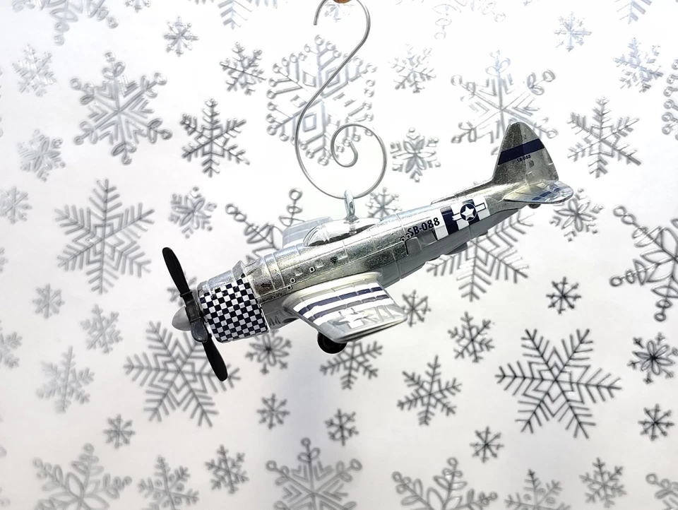 WWII Republic P-47 Thunderbolt Fighter Airplane Custom Christmas Ornament D Day  - Image 4 of 4