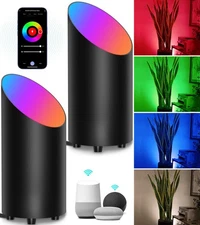 2 Pack Smart Floor Can Light 5W RGBW Color Changing Uplighting Indoor Uplight...