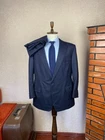Kilgour Savile Row Navy Blue Striped Wool Handmade Bespoke Suit 48 EU 58 W42 L30