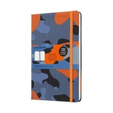 Moleskine Limited Collection Blend Notebook, Hard Cover Large, Ruled, Black/Oran