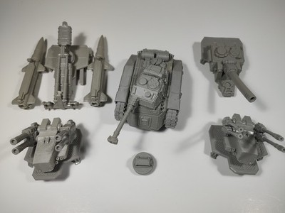 Custom 3D Print Proxy Tank For Tabletop Wargames, Multiple Turrets Included!