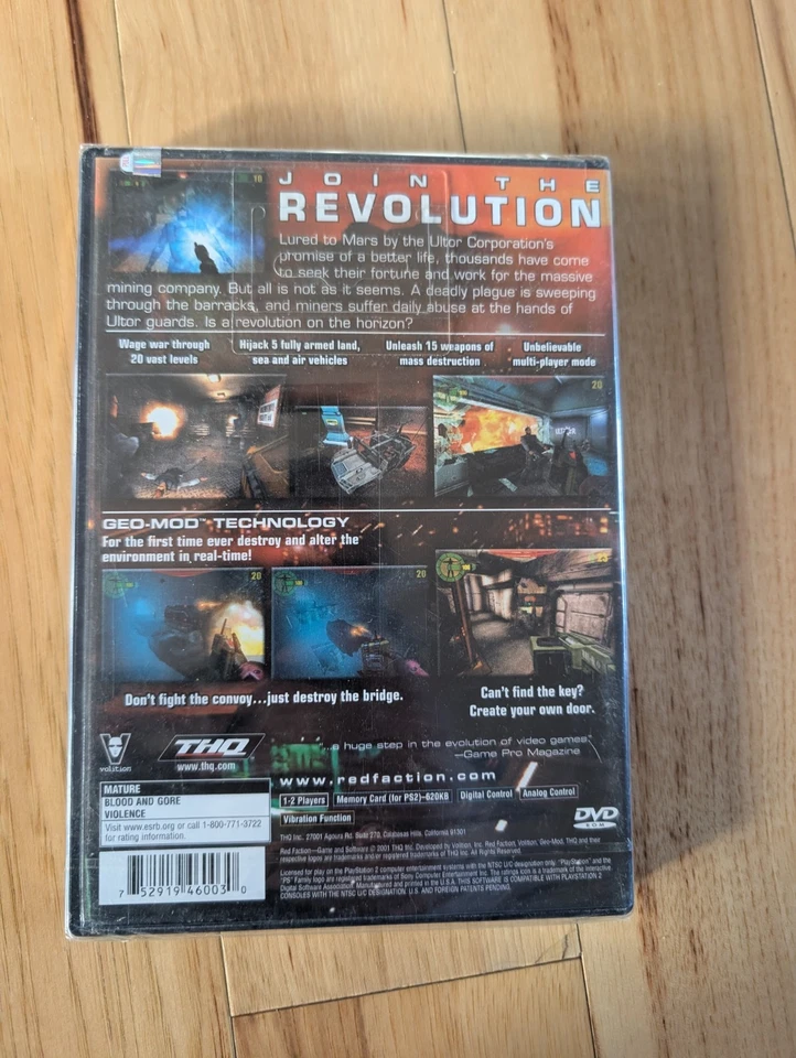 New Sealed Red Faction Sony PS2 PlayStation 2  - Image 2 of 2