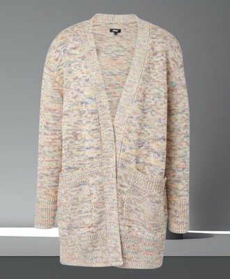 Apparis Brianna Open Cardigan Ivory Rainbow Long Sleeves, Size S