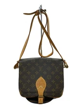 LOUIS VUITTON Carreaux MM Monogram Canvas BRW PVC BRW Monogram From Japan