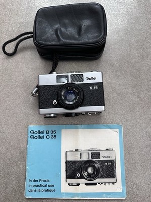 Rollei B35 Carl Zeiss Triotar 3,5/40mm Analogkamera Germany Ledertasche