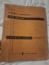 Original Massey Ferguson 701 Baler Parts List