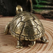 Antique solid copper tortoise brass ornaments longevity turtle figurines tea pet