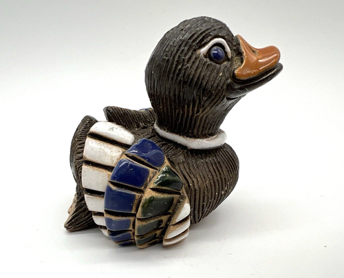 Vintage Artesania Rinconada Duck Bird Clay Figurine Uruguay Signed 2.5" T - Picture 5 of 8