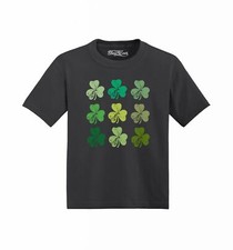 Shamrock Green Clovers Toddler Cotton T-Shirt St. Patricks Day Shirts