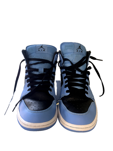 Size 10.5 - Air Jordan 1 Mid University Blue Black, Used - Good Condition