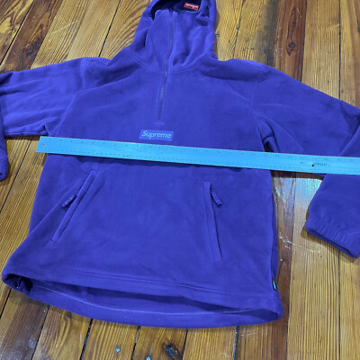 Supreme Polartec Facemask Half Zip Hooded Sweatshirt Dark Purple