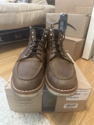 thursday boots men diplomat moe toe 9.5 Burnt Copper Boot Company